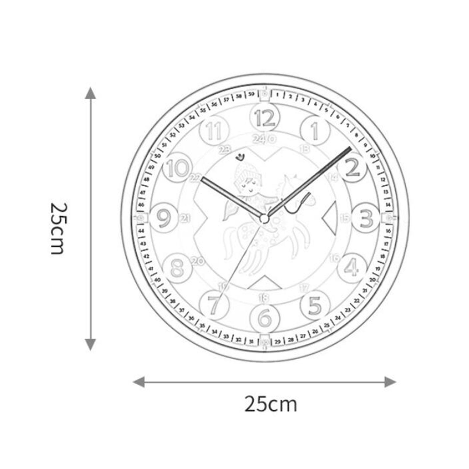 10" Analog Clock for Kids Teaching Clock Silent for Kids School Home Teachers Living Room