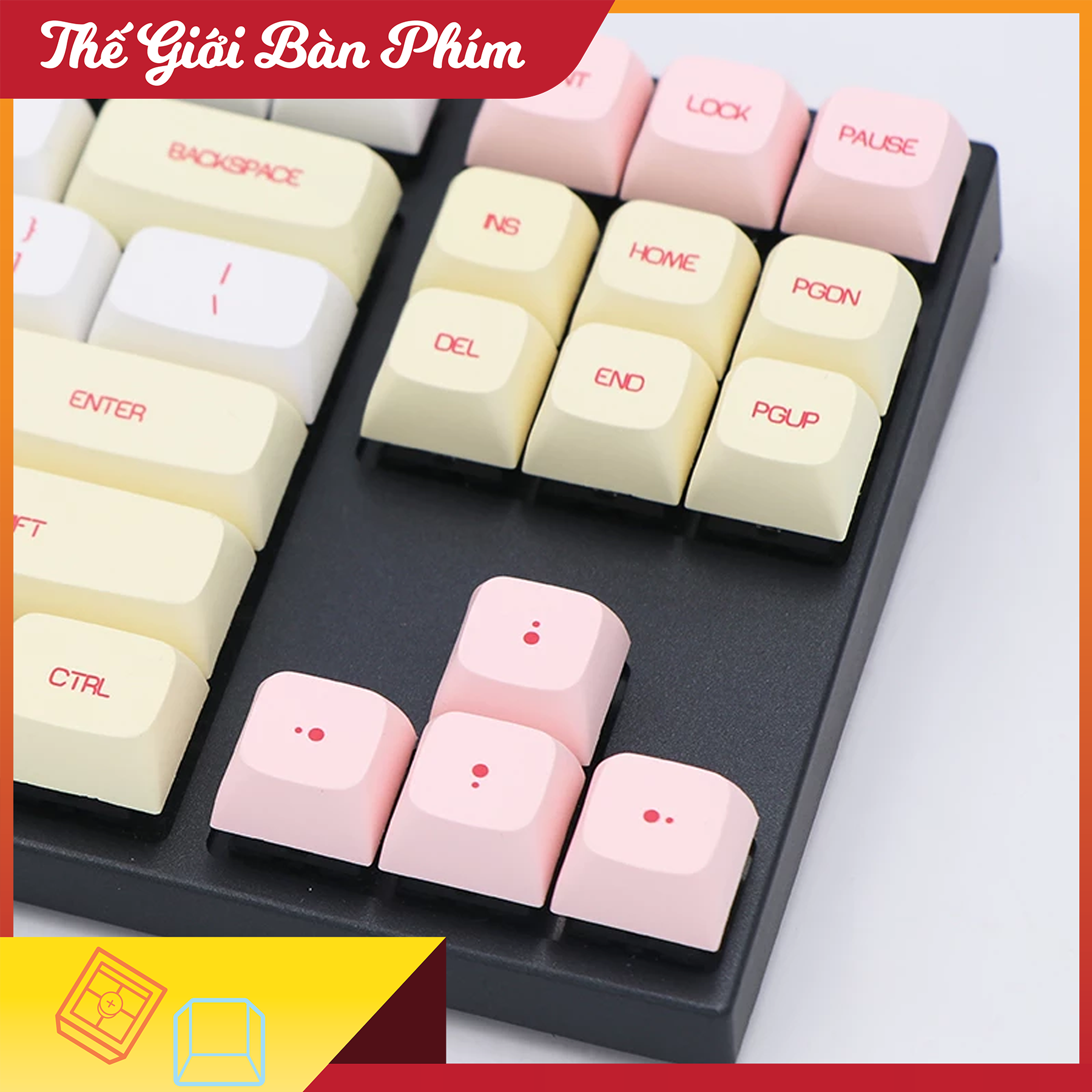 Keycap Macaroon PBT XDA Profile cho bàn phím cơ đầy đủ 131 phím