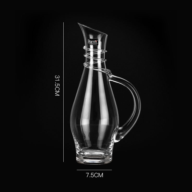 Bình Rượu Vang Thủy Tinh Cao Cấp Vòng Xoắn Chất Liệu BOROSILICATE 1000 ML DECOR LUXURY - Hàng Nhập Khẩu