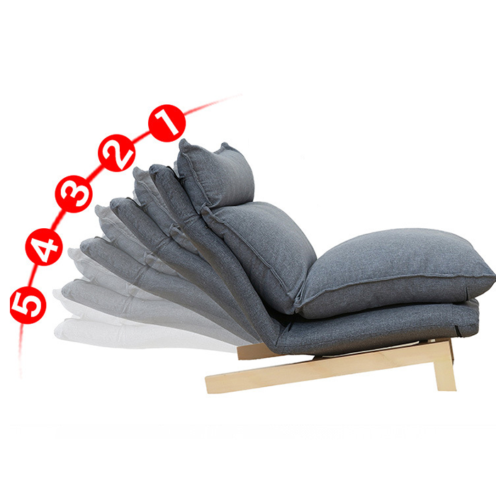 Ghế thư giãn kèm đôn gác chân điều chỉnh lưng ghế được - Sofa lười, Ghế sofa thư giãn đọc sách dựa lưng êm ái thoải mái decor đẹp