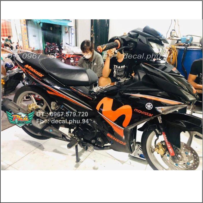 Tem Rời Exciter 150 Movistar đen cam