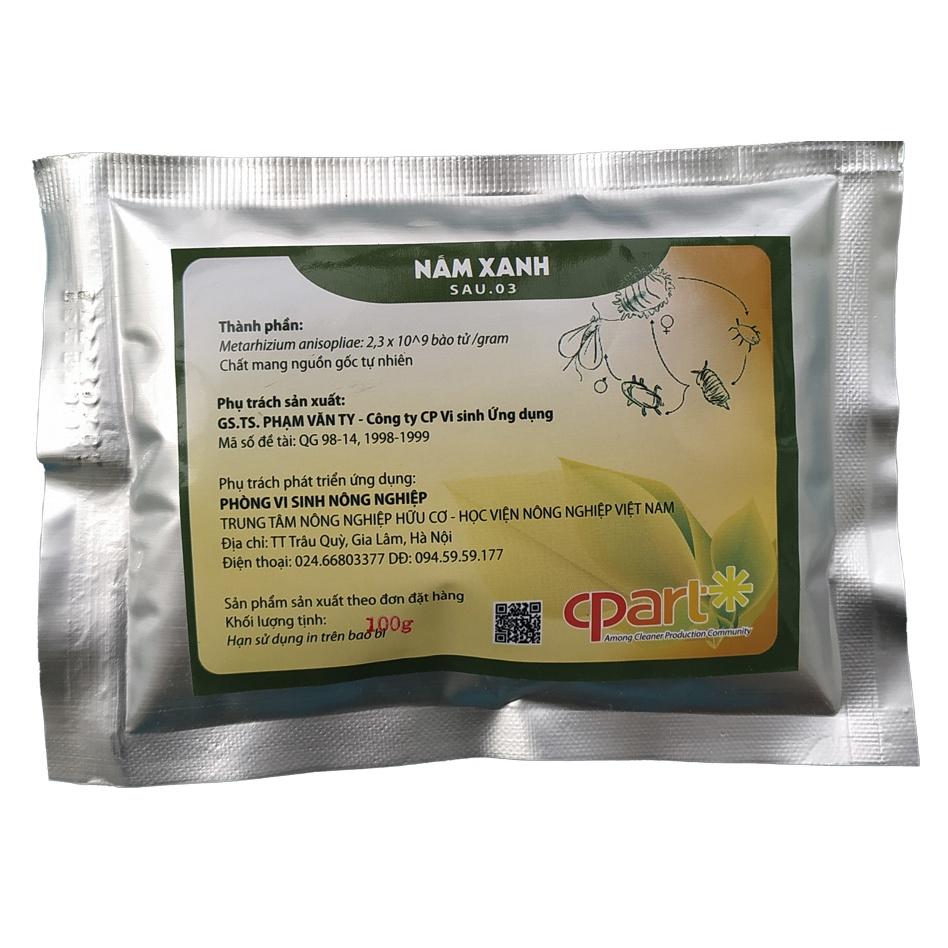 Chế phẩm sinh học NẤM XANH Metarhizium phòng trừ sâu bệnh SAU.03