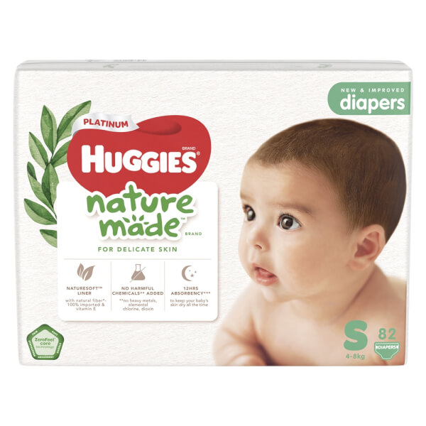 Tã dán/quần Huggies Platinum Nature Made size NB60/S82/M64/L54/XL44/M58/L44/XL38/XXL26 tặng đồ chơi Toyshouse (ngẫu nhiên)