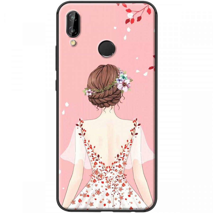 Ốp lưng dành cho điện thoại Huawei Nova 3I-Mẫu Cô gái áo hồng