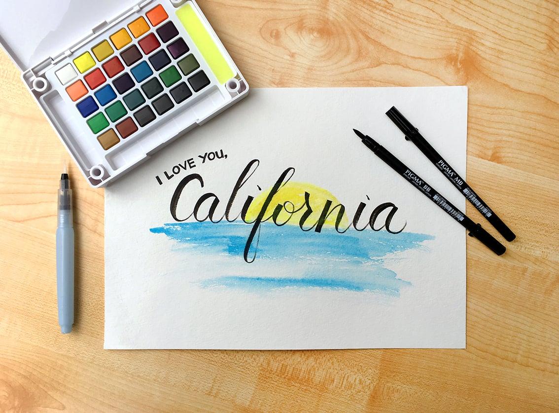 SAKURA - BÚT CỌ PIGMA, MÀU ĐEN MB (Medium Brush)