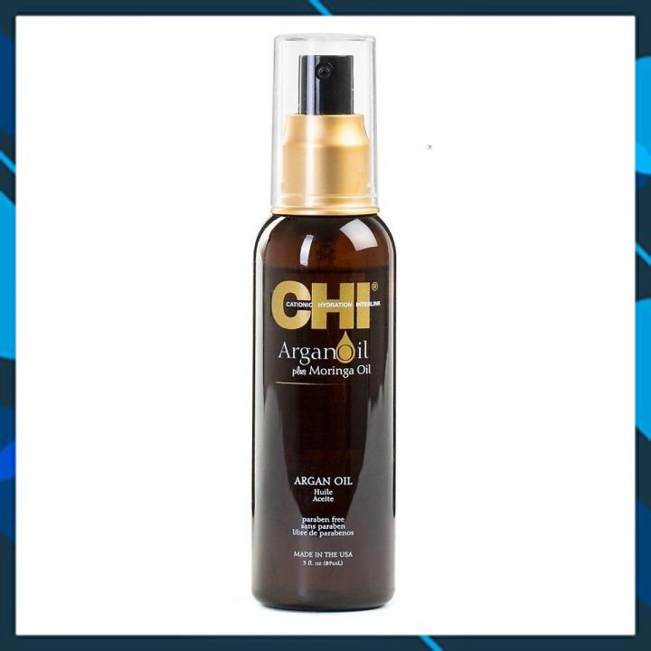 Tinh dầu CHI Argan Moringa Oil dưỡng tóc khô hư tổn cao cấp Mỹ 89ml