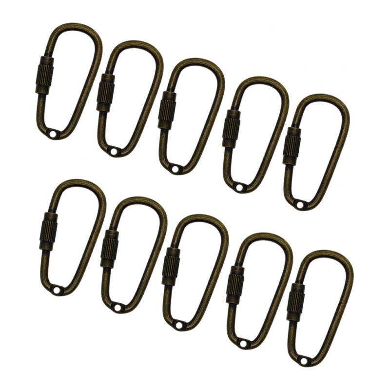 10 / 20pcs Mini Steel Carabiner Lock Carabiner Snap Hook Carabiner Clips For Camping, Fishing