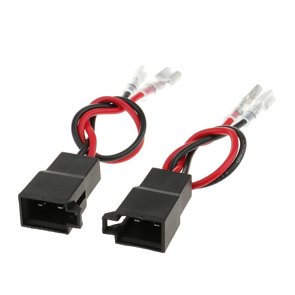 2x 2 Pieces Car Audio Speaker Wire Harness Connector for VW