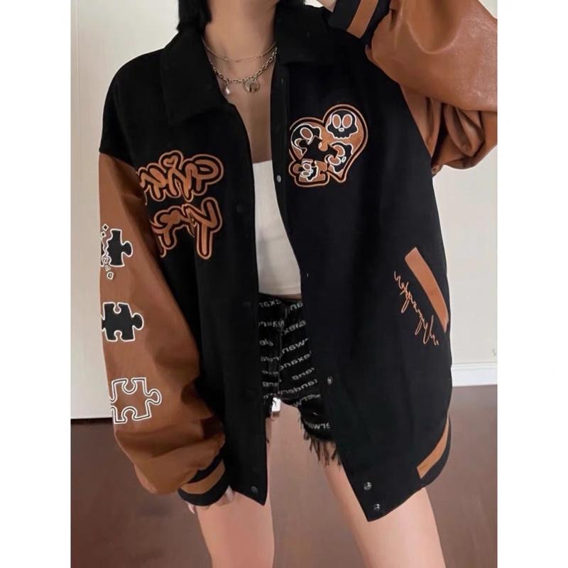 áo bomber tay da -M4outfit