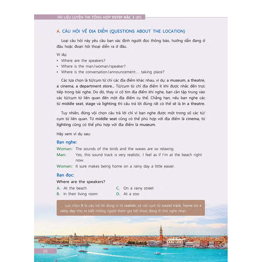 Sách Tài Liệu Luyện Thi Tổng Hợp VSTEP Bậc 3 (B1) (Quét Mã Qr Hoặc Vào Trang Web Để Nghe File Mp3)
