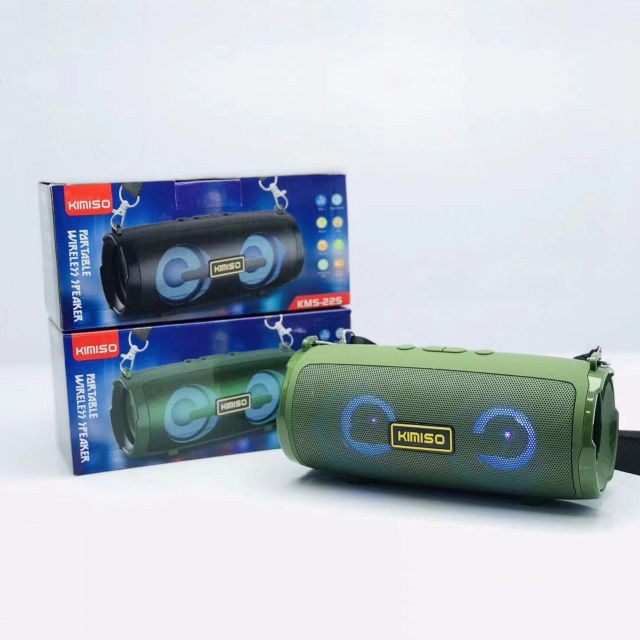 Loa bluetooth mini KIMISO KMS-225 soundbar hỗ trợ FM/AUX/USB/TF - kèm dây đeo (màu ngẫu nhiên) Hàng Nhập Khẩu