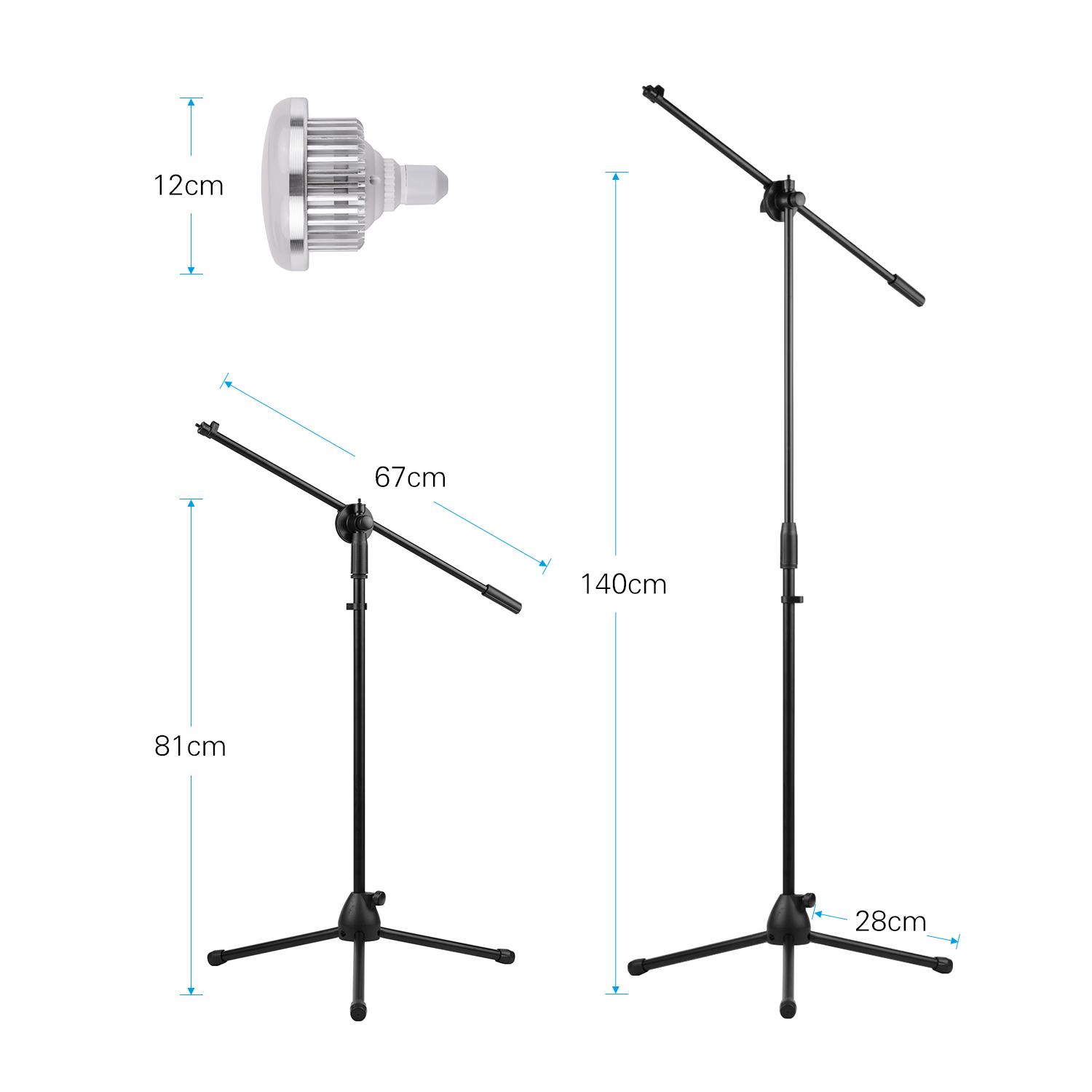 Bộ chân đế ánh sáng chụp ảnh chuyên nghiệp 140cm / 4,6ft có thể điều chỉnh độ cao,hợp kim nhôm
