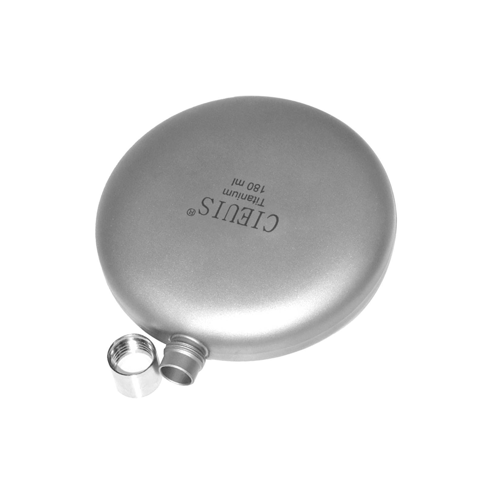 Titanium Hip Mini Portable 180ml Drinking Cup Pot Drink Bottle for Hiking