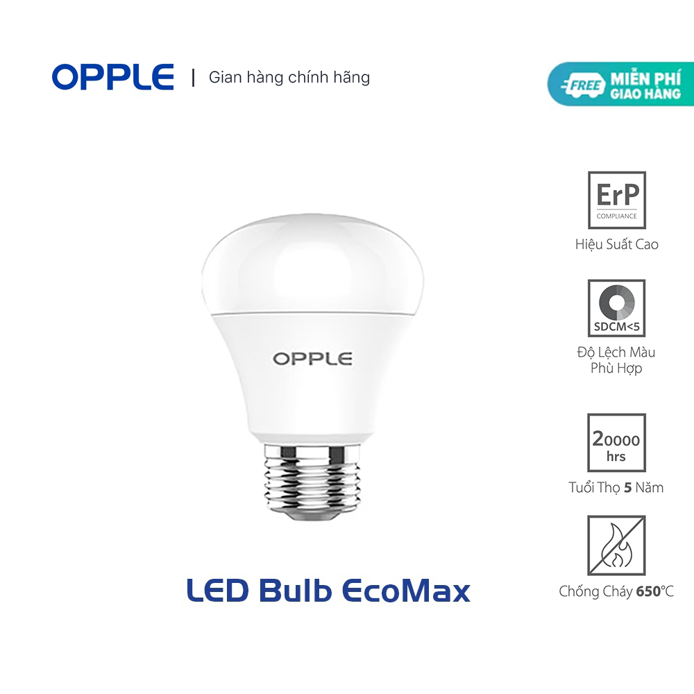 Đèn LED OPPLE EcoMax 1 Bulb A70 E27 14W V7 - Tiết Kiệm Năng Lượng - Hiệu Suất Chiếu Sáng Cao - Chính Hãng