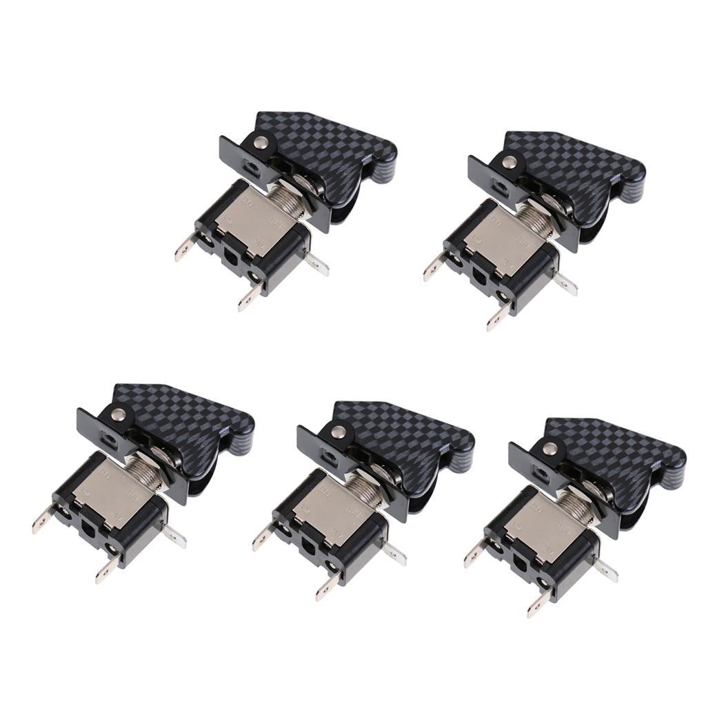 5 Pieces DC 12V 20A Rocker Toggle with