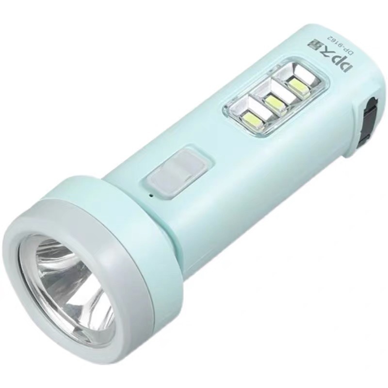 Đèn pin mini cầm tay di động có thể sạc lại  DP-9162 dùng cho gia đình, cắm trại ngoài trời, đèn LED khẩn cấp, ánh sáng mạnh