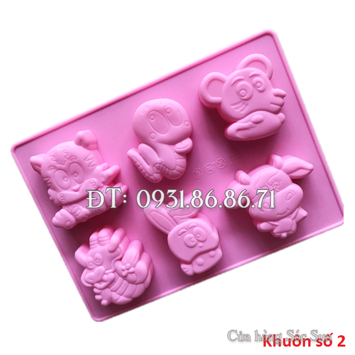 Khuôn silicon 12 con giáp cung hoàng đạo – Mã số 1513