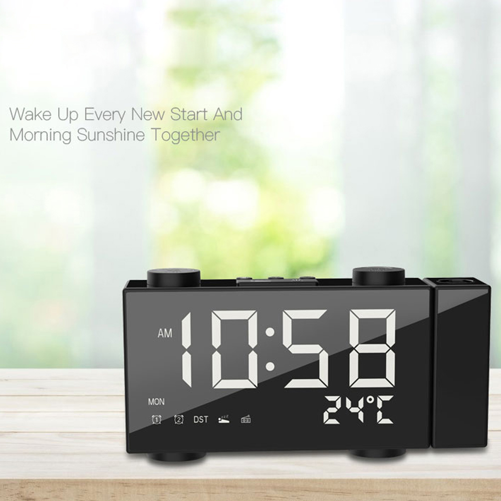 Đồng hồ báo thức kỹ thuật số đa năng có màng LCD hiển thị thời gian , dự báo thời tiết