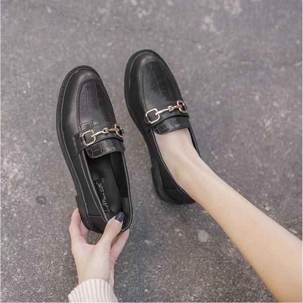 ẢNH THẬT - Giày búp bê nữ 3cm dáng loafer. Mẫu moca lười xỏ da mềm cao cấp. Đế bệt ulzzang  có sẵn tại Hà Nội