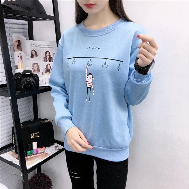 Áo sweater Mềm Tay Dài In Họa Tiết Dễ Thương Thoải Mái Cho Nữ LZD1286