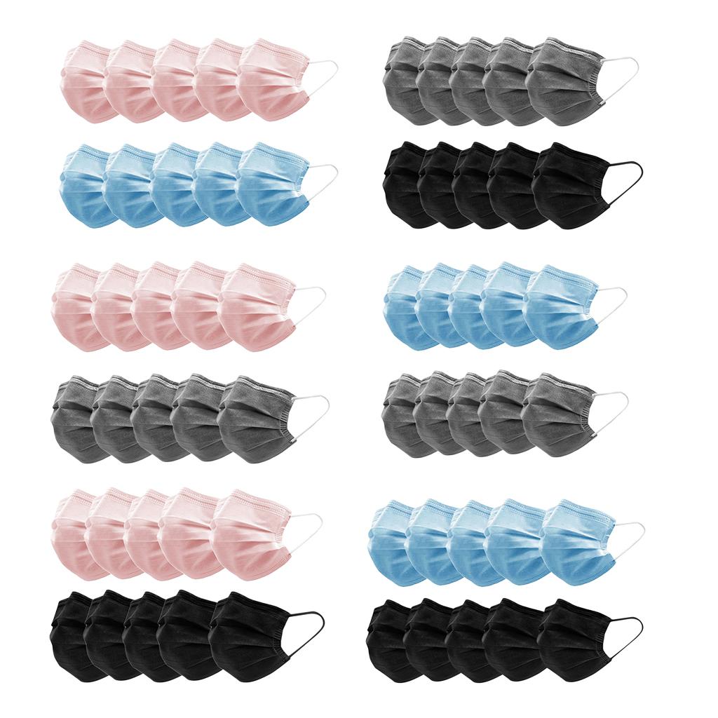 10pcs Disposable Face Cover 3 Layers Dust Proof Air Pollution Protection Mouth Cover