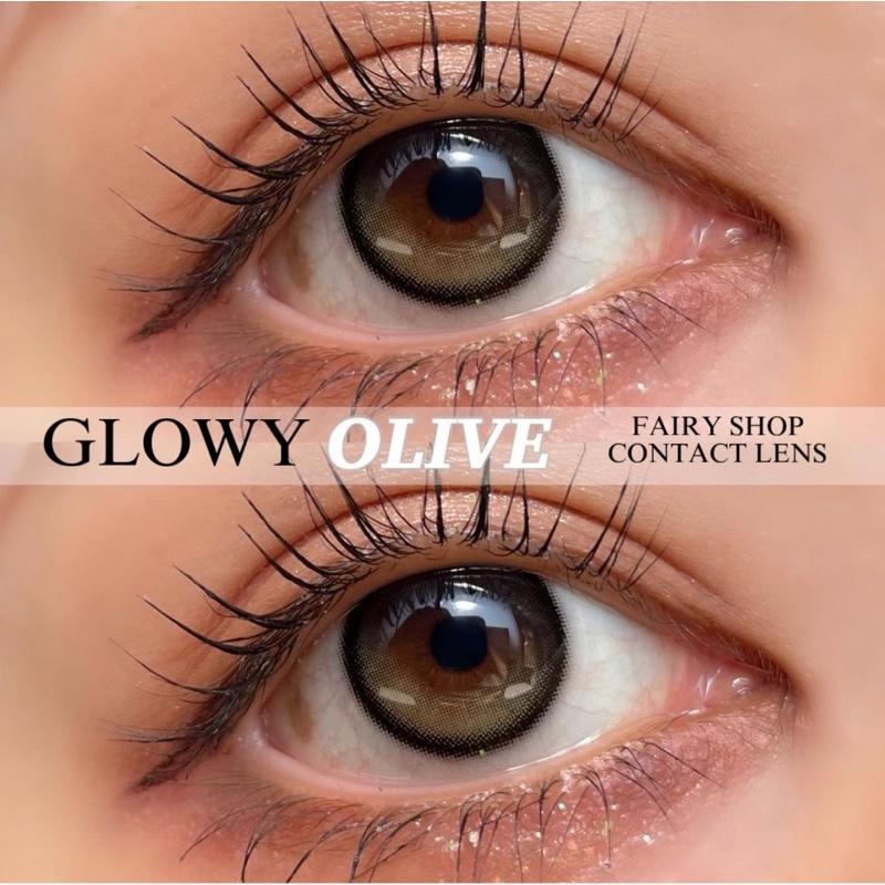 Kính Áp Tròng Glowy Olive 14.2 - FAIRY SHOP CONTACT LENS - Độ 0 đến 8