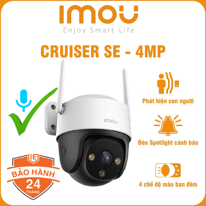 Camera IP WiFi Fullcolor quay quét ngoài trời Imou Cruiser SE 4MP IPC-S41FP hàng chính hãng