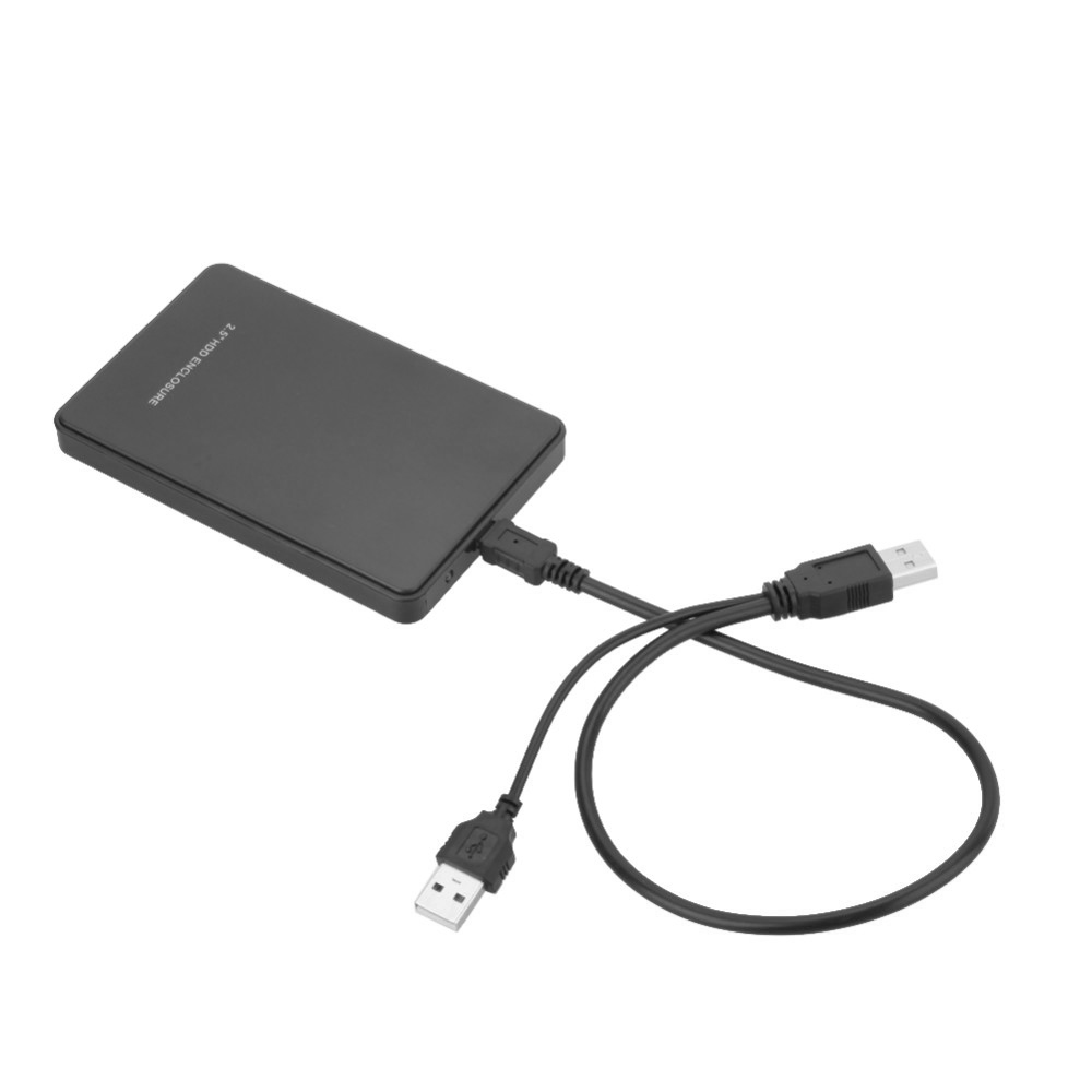 Hộp Đựng Ổ Cứng Di Động USB2.0 2.5 Inch Cho Máy Tính Để Bàn Và Máy Tính Xách Tay, Màu Đen