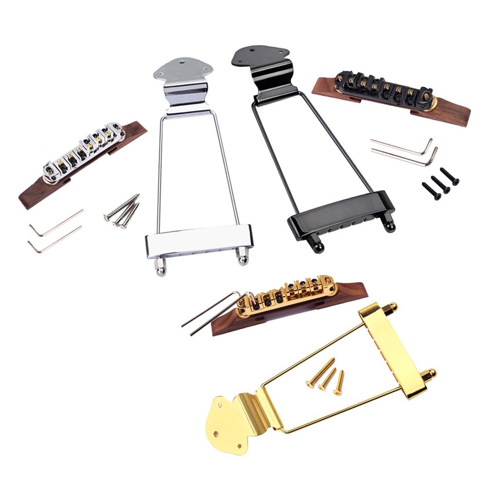 6 String Archtop Jazz Guitar Tailpiece Rosewood Bridge Screws Wrenches Set