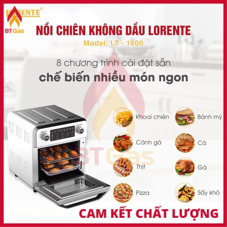 Nồi chiên không dầu điện tử dung tích lớn 16L Lorente LT-1600 - Hàng chính hãng