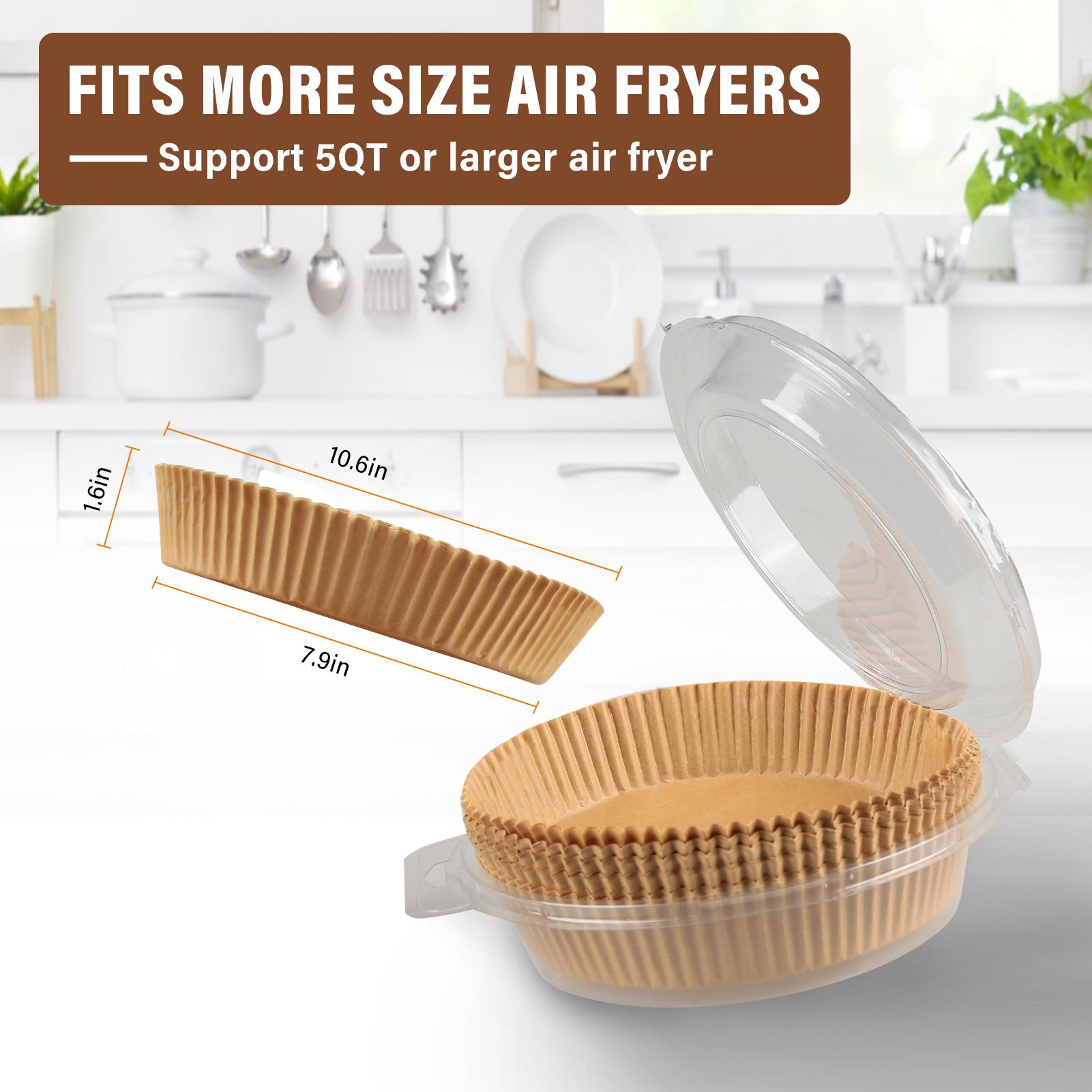 100/200PCS Air Fryer Liner Disposable Paper Non-stick Heat Resistant Oil Absorption Air Fryer Paper Baking Paper