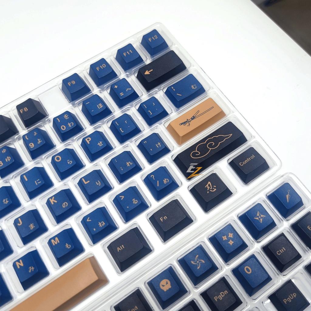 Keycap Cho Bàn Phím Cơ GMK Samurai Blue Thick PBT Cherry Profile 129 Phím