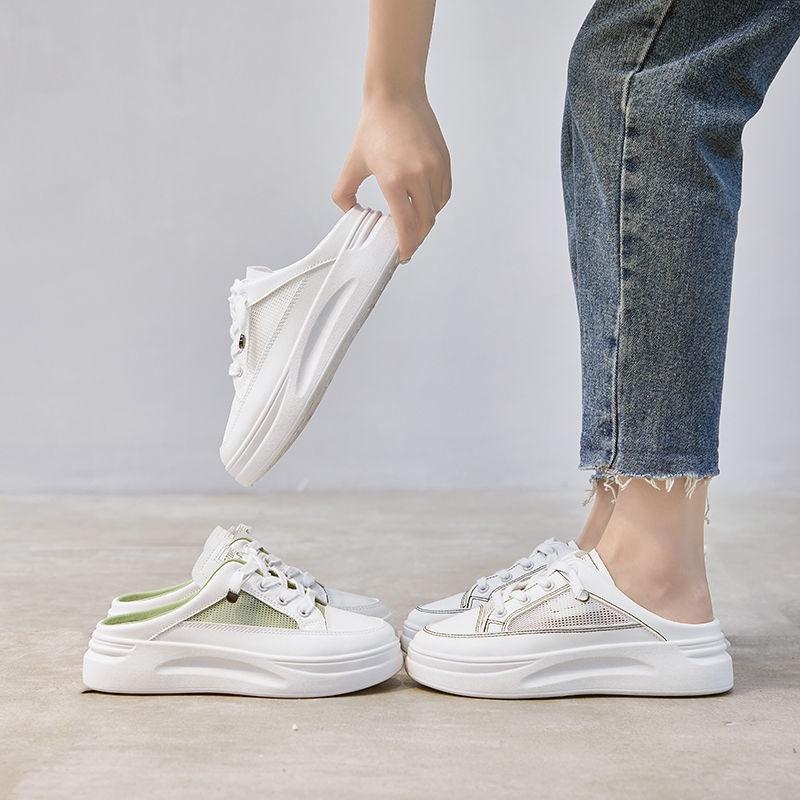 Giày lười phối lưới thoáng khí chống trượt thời trang mùa hè 2020 cho nữ