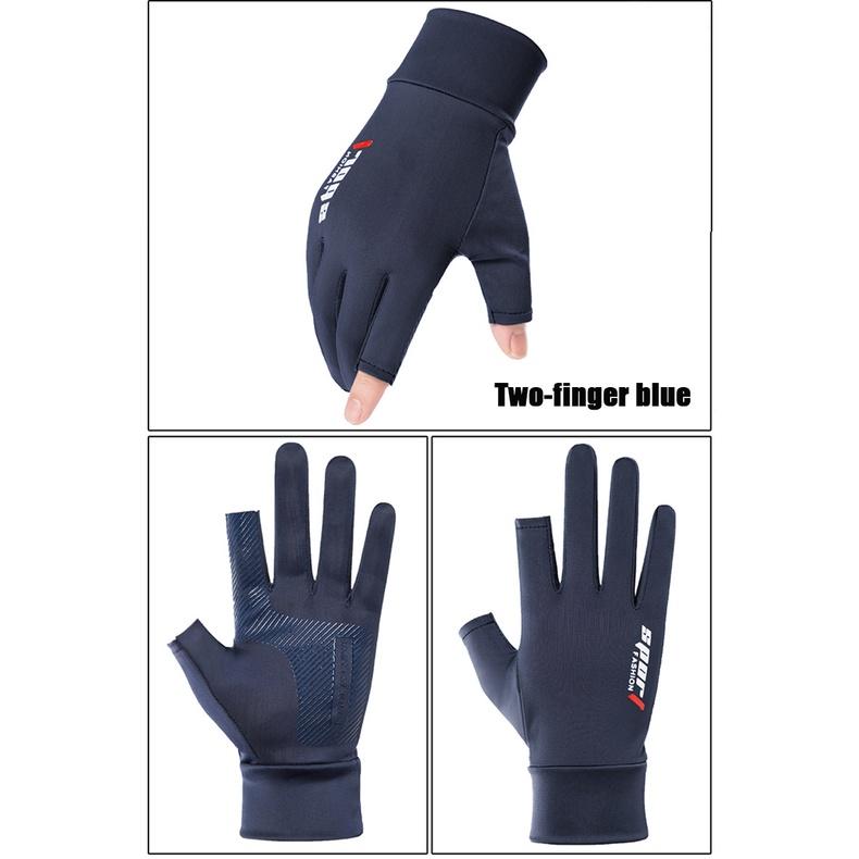 1 Cặp Găng Tay / Găng Tay Lái Xe Máy/ Xe Đạp Bằng Lụa Lạnh Thoáng Khí Chống Tia Cực Tím Chống Trượt