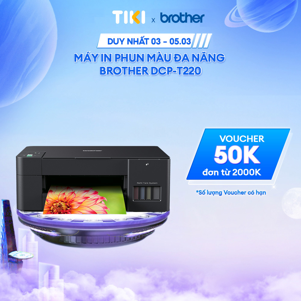 Máy in phun màu đa năng Brother DCP-T220 - Hàng chính hãng