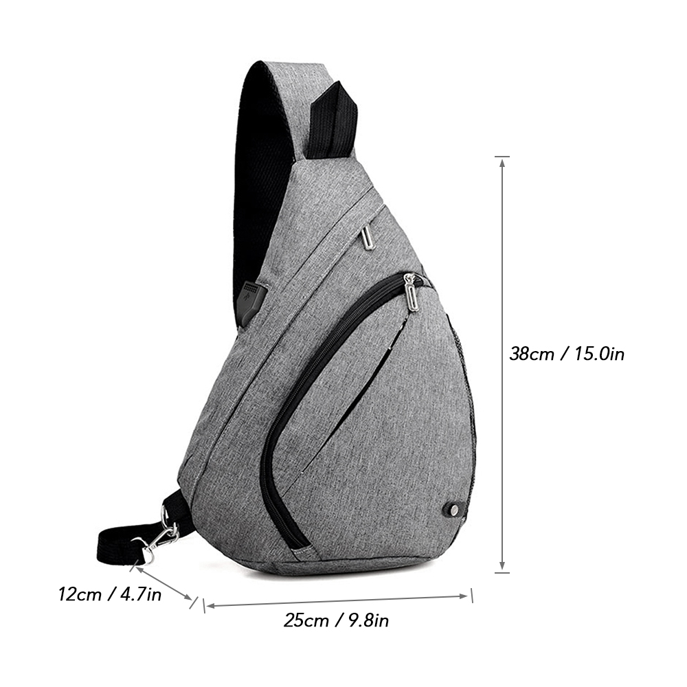 Túi đeo chéo vai Du lịch Daypack với cổng sạc USB để đi bộ đường dài Leo núi Đạp xe