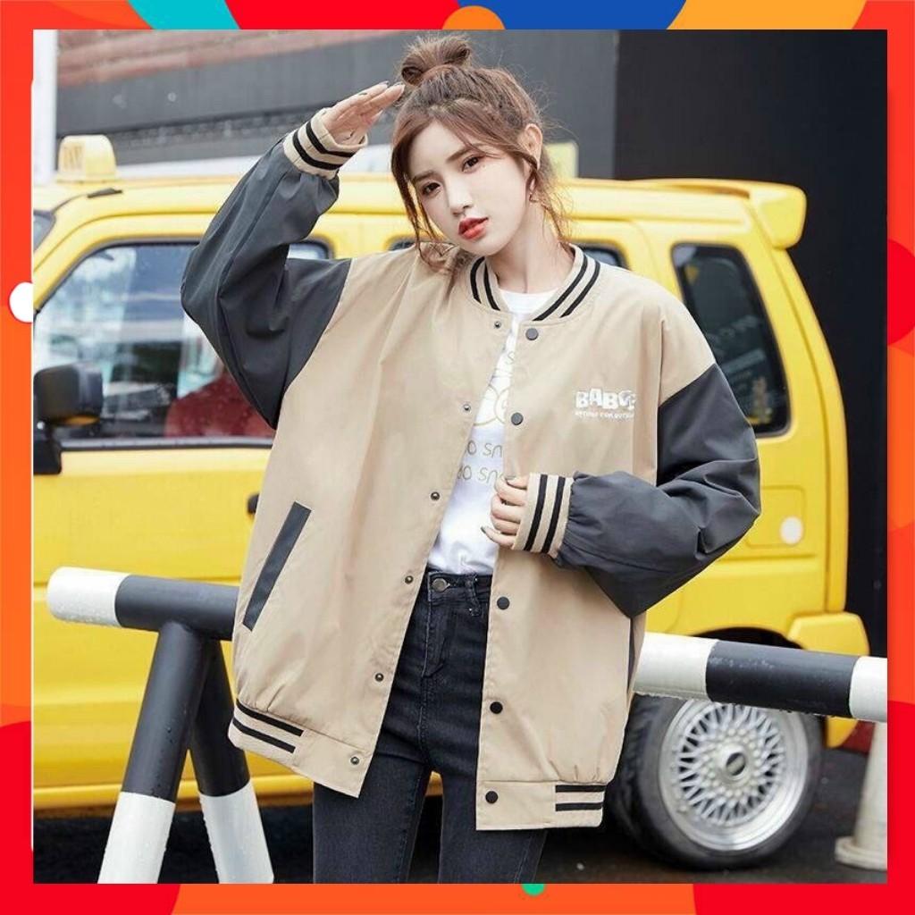 Áo Khoác Bomber Dù,Áo Khoác Chống Nắng Form Rộng AKD04 Lechau Phối Tay Trẻ Trung