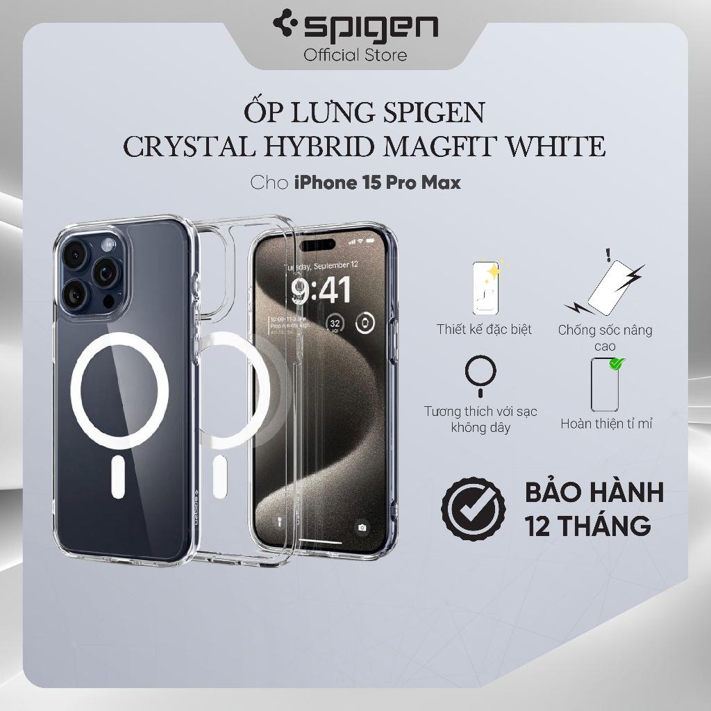 Ốp lưng cho iPhone 15 Pro/ 15 Pro Max Spigen Hybrid Magfit - Hàng chính hãng