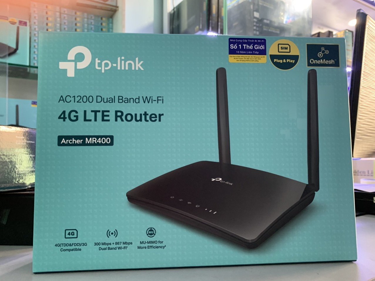 Bộ Phát Wifi Router 4G LTE TP-Link TL-MR400 - Hàng Chính Hãng