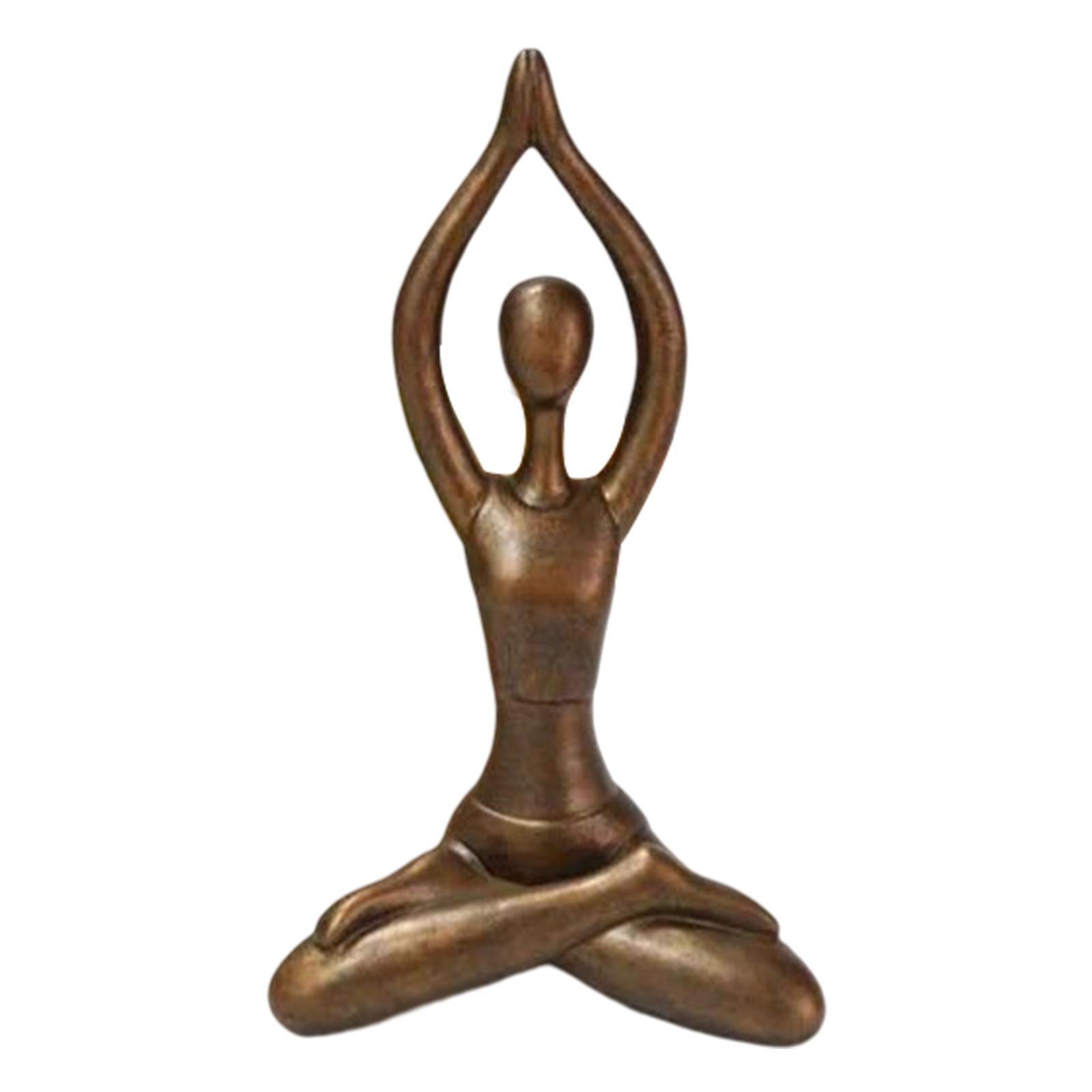 Creative Meditation Yoga Pose Statue Yoga Girl Statue for Home Living Room Decor