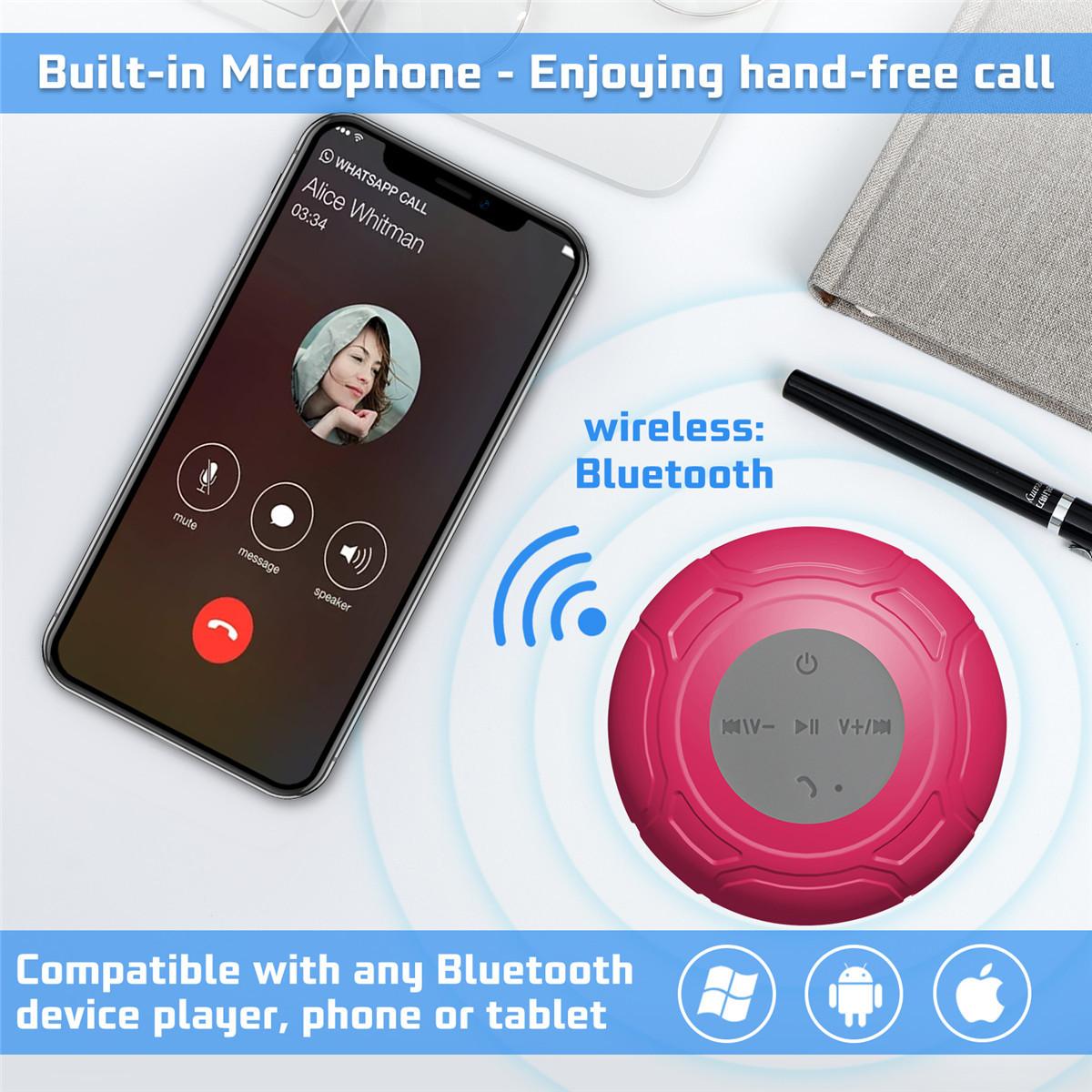 Loa Phòng Tắm Chống Bụi Chống Thấm Nước Loa Bluetooth Không Dây Với IPX5 Xe Tắm Loa Rảnh Tay Color: purple