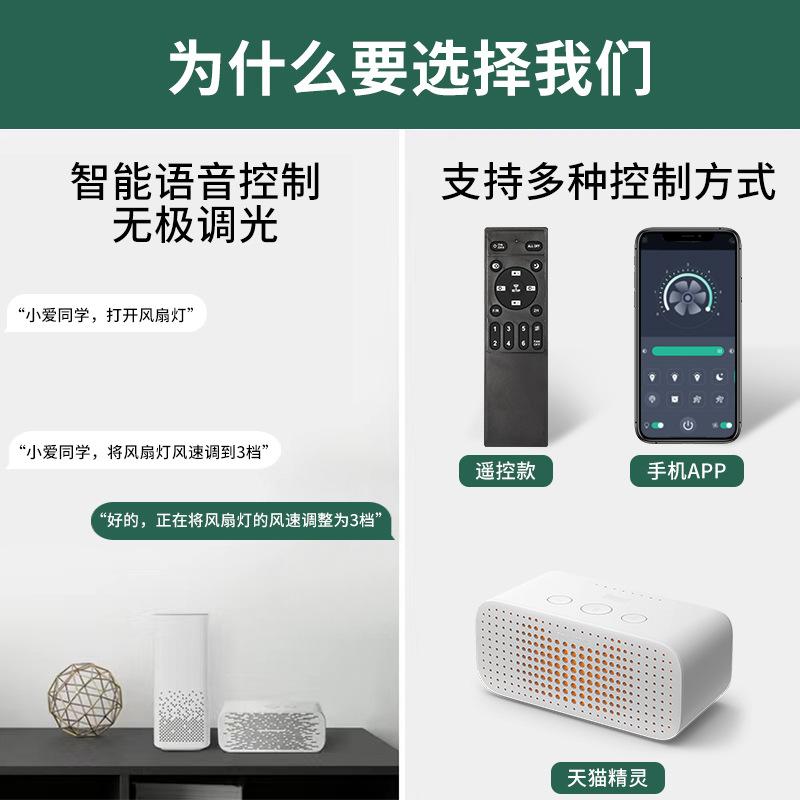 Giá thấp nhất đèn quạt trần sang trọng đèn Bắc Âu cá tính phòng ngủ thông minh đèn quạt trần vô hình đèn quạt vương miện hiện đại