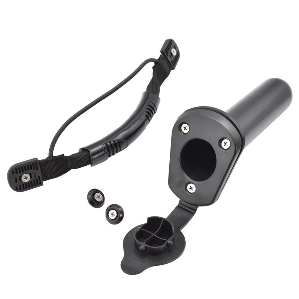 2 Pcs Kayak Flush Mount Fishing Rod Holders Boat Canoe Carry Handle with Bungee