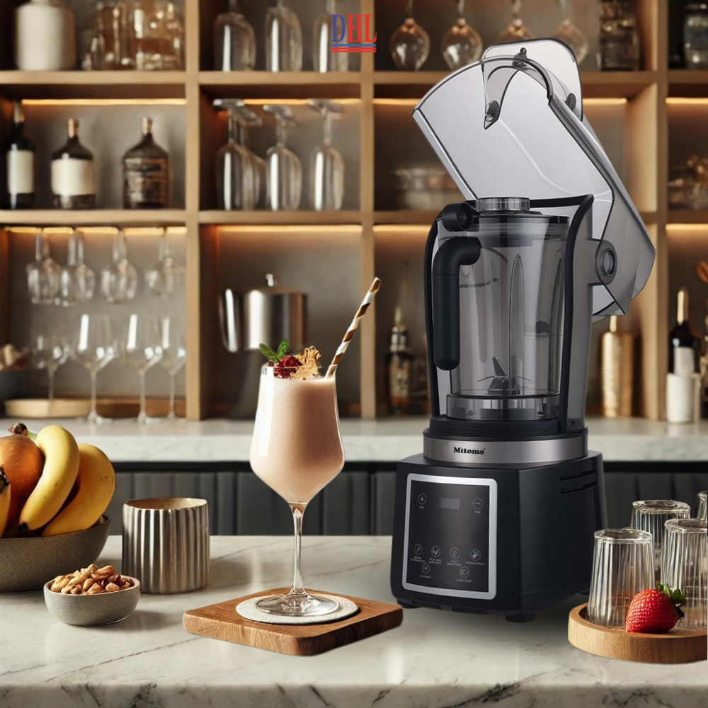 Máy xay sinh tố chuyên dụng cho quán kinh doanh, pha chế Mitomo KJ2200 chóng ồn hàng chính hãng