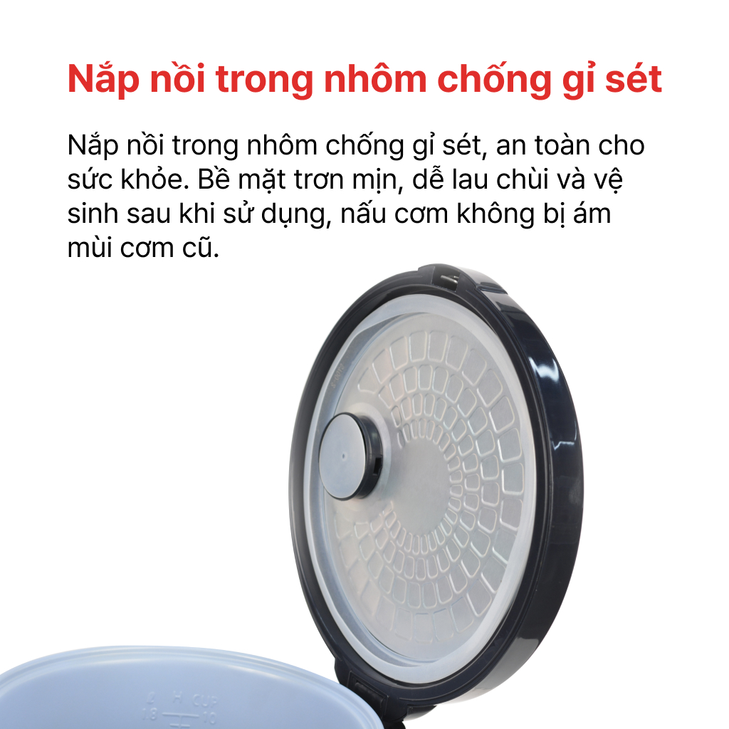 Nồi Cơm Điện Nắp Cài Happy Cook HCJ-180V (1.8L) - Hàng Chính Hãng