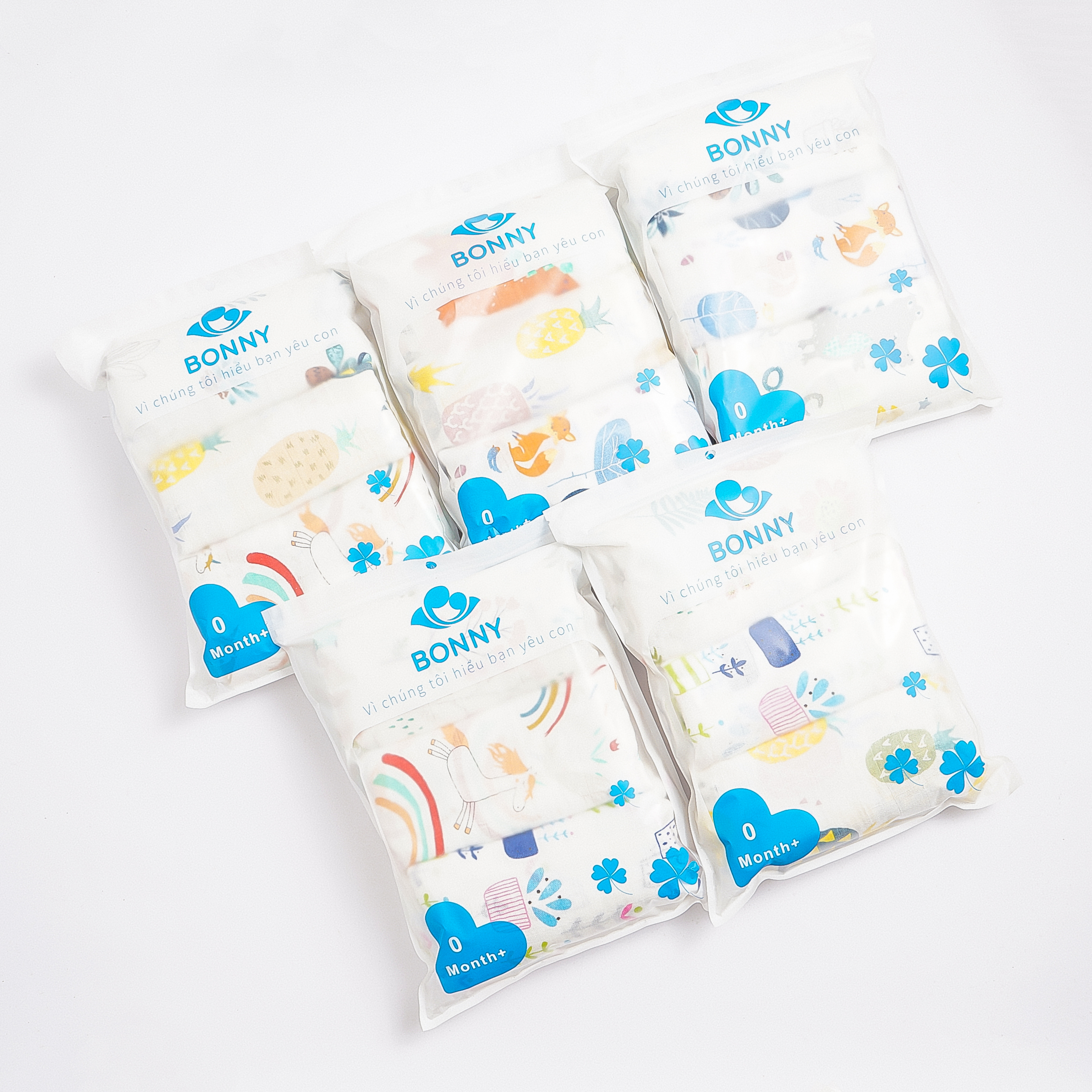 Combo 3 Khăn Tắm Bonny Sợi Tre Siêu Mềm Và Kháng Khuẩn Cao