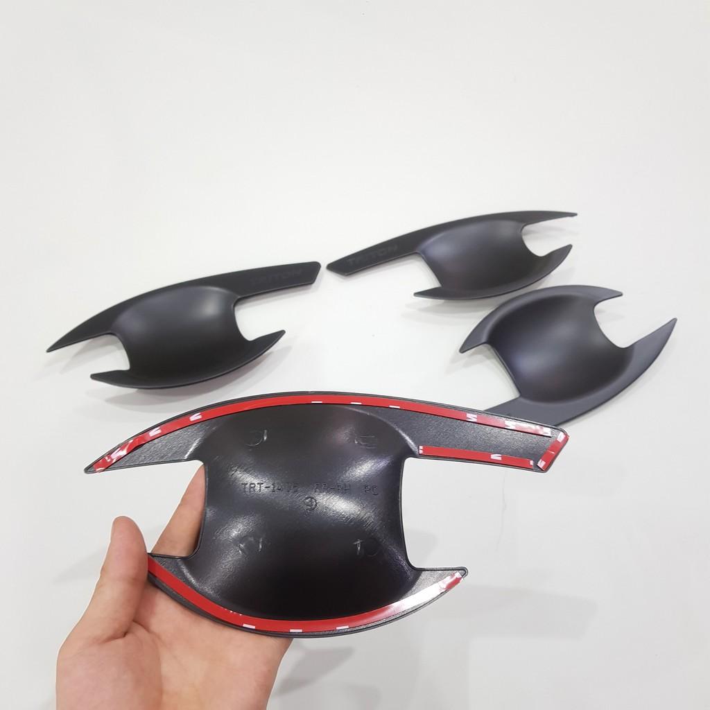 Bộ ốp hõm cửa xe Mitsubishi Triton 2019 nhựa ABS đen