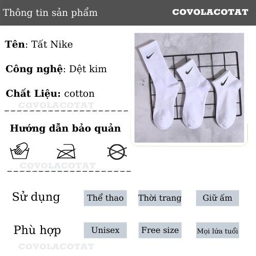 Tất nike nam nữ cổ cao thể thao, tất cao cổ cao cấp