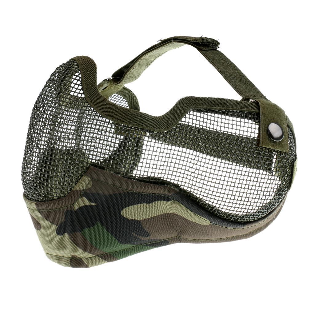 Outdoor Steel Mesh Half Face Mask CS Hunting Game Protection - 5 kinds