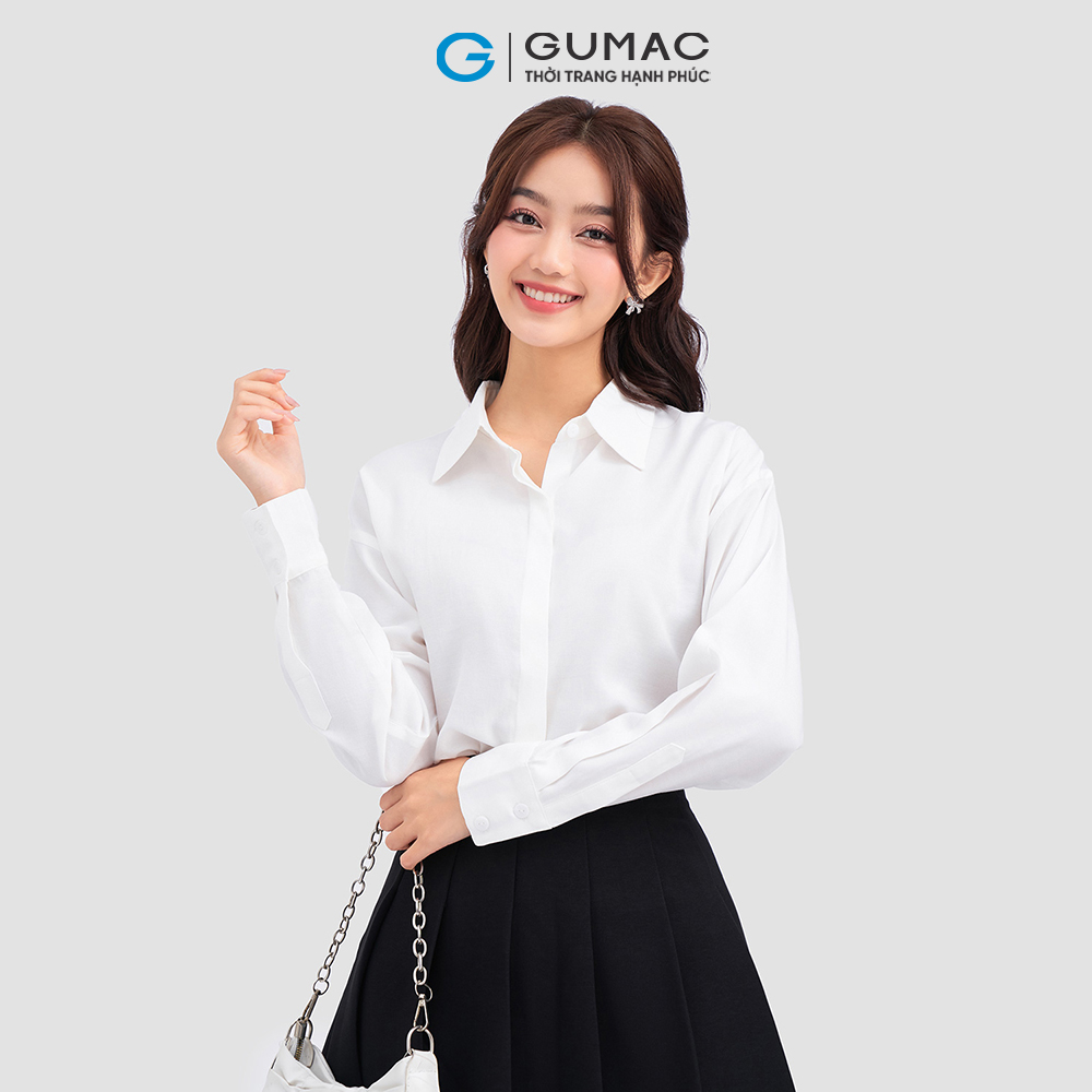 Áo sơ mi phom rộng GUMAC AC12007